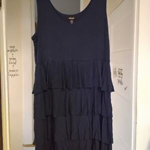 Style & Co. Deep Blue Tiered Midi Dress